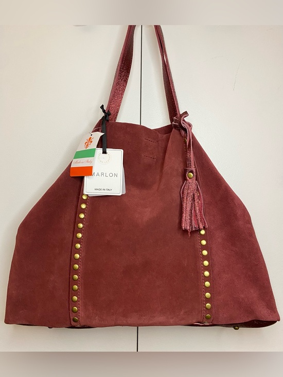 Handbags - Marlon Burgundy Suede Tote Deep Burgundy NWT😍